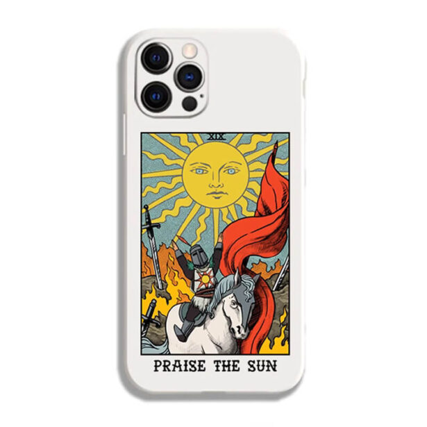 Praise The Sun Dark Souls Tarot iPhone Case Geek Aesthetic 1