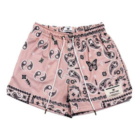 Retro Hip Hop Paisley Pattern Basketball Shorts Unisex 1