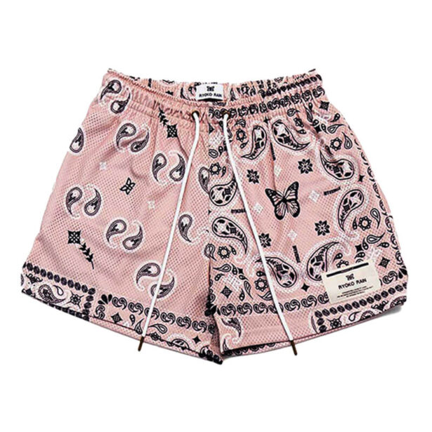 Retro Hip Hop Paisley Pattern Basketball Shorts Unisex 1