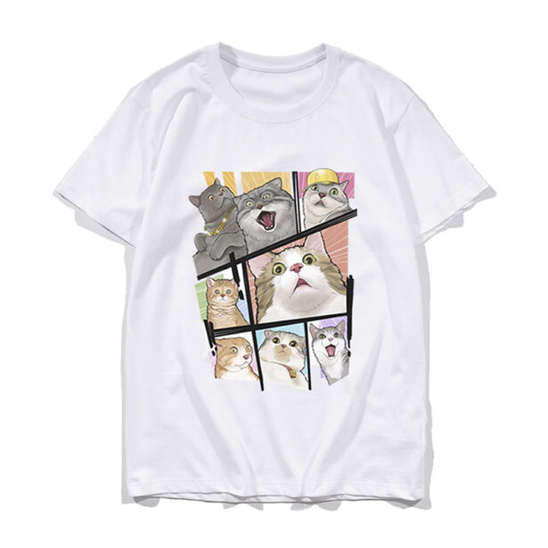 Surprised Cats Dogs Meme Aesthetic Unisex T Shirt 1