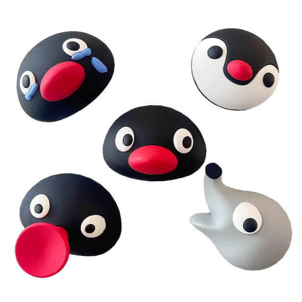 5pcs Set Pingu Penguin Refrigerator Stickers for Kitchen 1