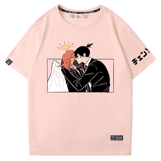 Akiangel Aki Kissing Angel T Shirt Unisex Chainsaw Anime 1