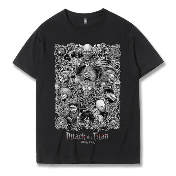 Attack on Titan All 9 Titans T Shirt Unisex Animecore 1