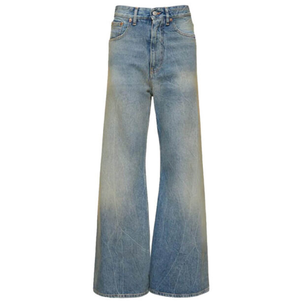 Belgian Washed Wide Leg Jeans for Women Modern Grunge 1