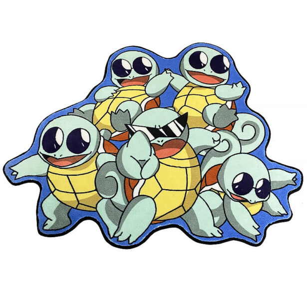 Cool Squirtle Squad Floor Rug Mat Y2K Animecore Aesthetic 1