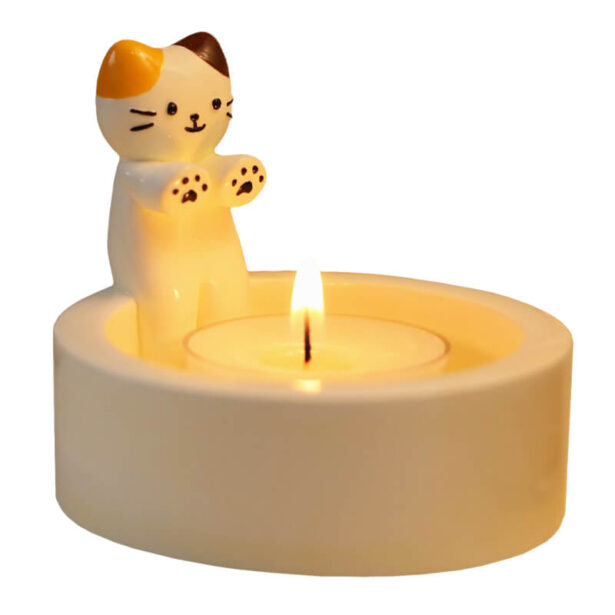 Cute Cat Warming Paws Candle Holder Kawaii Aesthetic 1