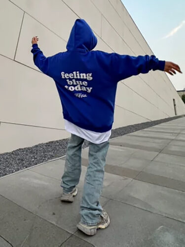 Feeling Blue Today Hoodie Unisex Indie Aesthetic photo review