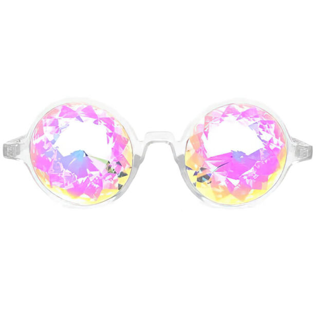 GloFX Kaleidoscope Glasses Crystal Lenses Transparent Frame 1