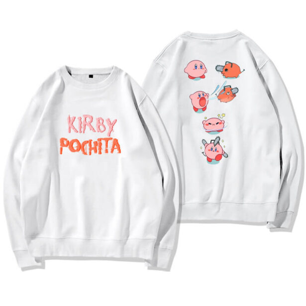 Kirby Pochita Sweatshirt Unisex Chainsaw Anime Aesthetic 1