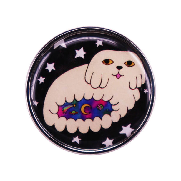 Midnight Gospel Black Hole Dog Pin Badge Indie Aesthetic 1