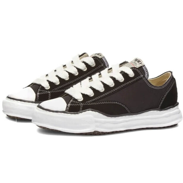 Mihara Yasuhiro MMY Dissolving Grunge Low Cut Sneakers Black 1