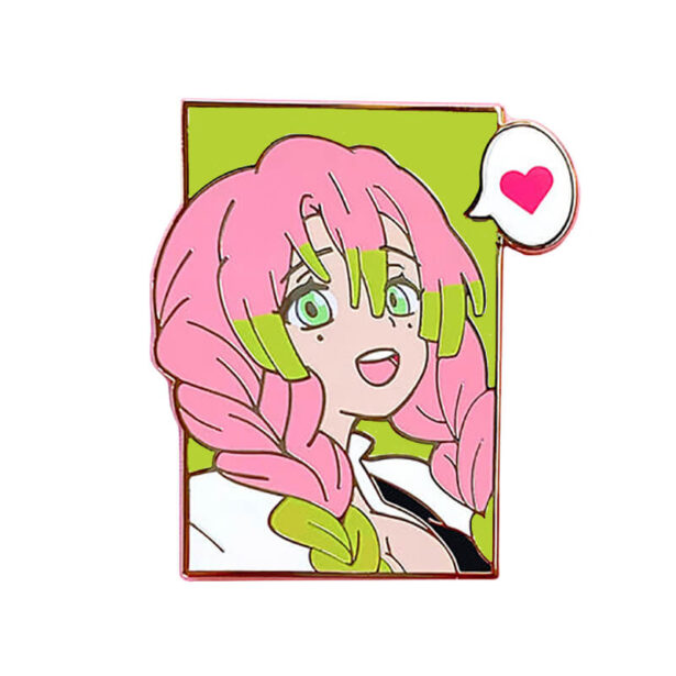 Mitsuri Kanroji Enamel Pin Badge Love Hashira Animecore 1