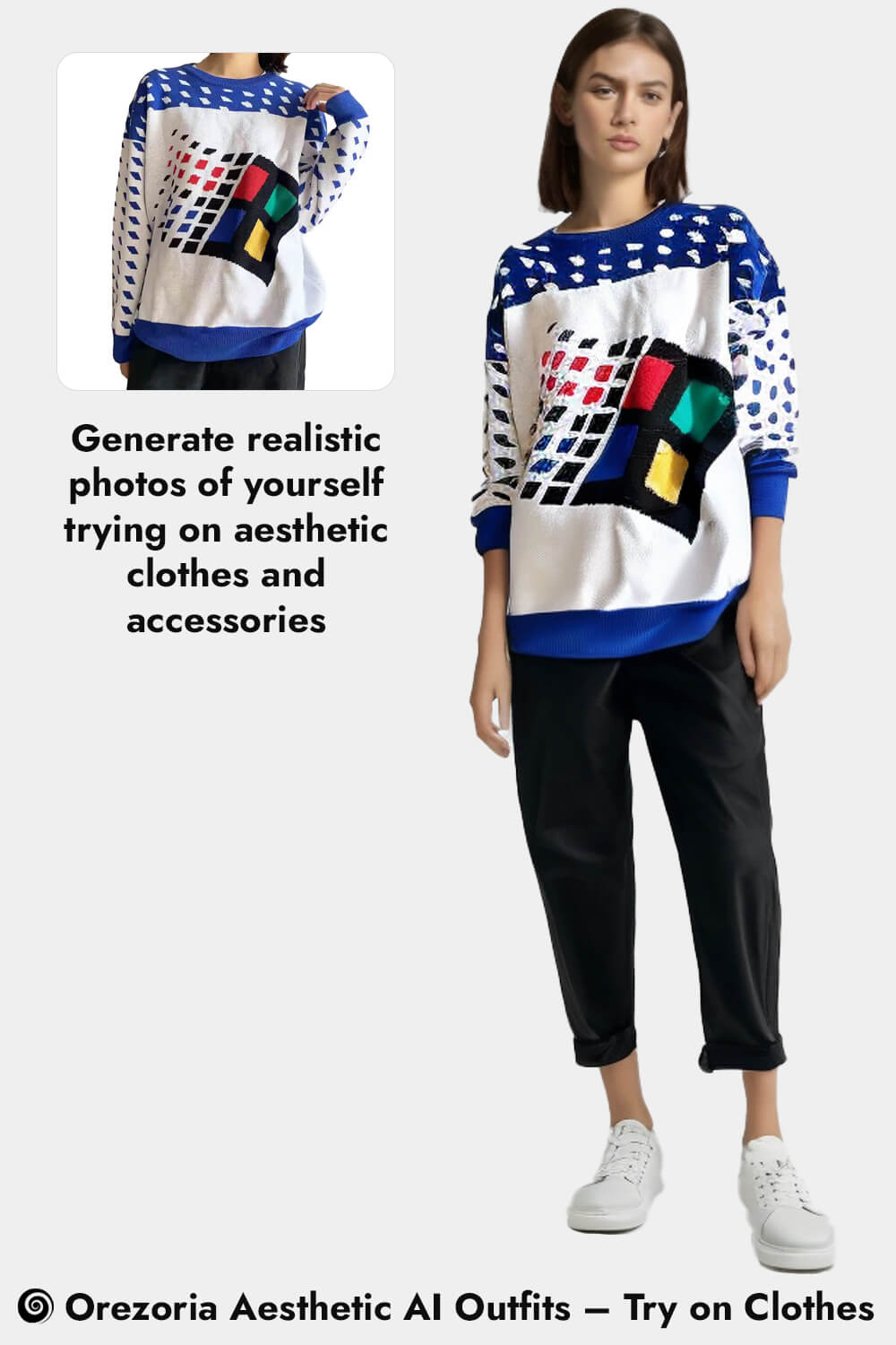 Orezoria Aesthetic AI Outfits – Try on Clothes Windows Logo Microsoft Ugly Sweater Unisex Geek Style