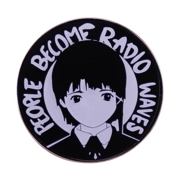 People Become Radio Waves Enamel Pin Serial Experiments Lain 1
