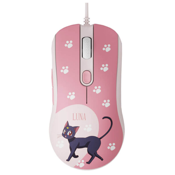 Sailor Moon Luna Artemis Cats Gaming Mouse Kawaii Style 1