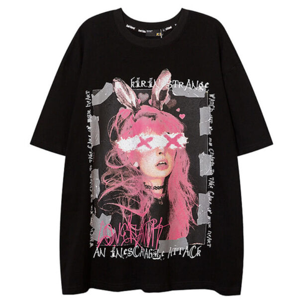 Strange Grunge Pink Alice T Shirt Unisex Altcore Streetwear 1