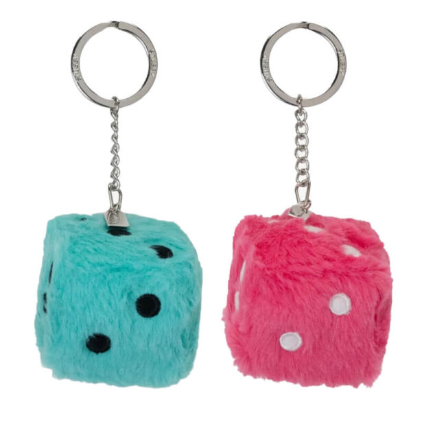 Stussy Fuzzy Dice Keychain Plush Toy Hip Hop Aesthetic 1