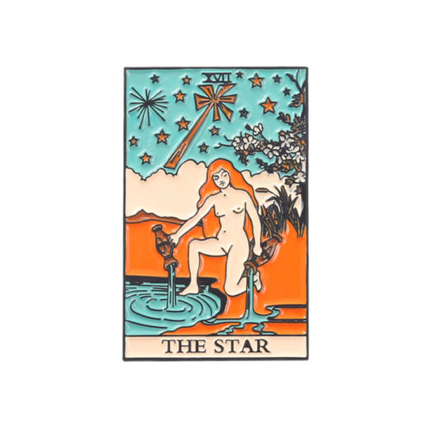The Star Tarot Enamel Pin Badge Celesital Magician Aesthetic 1