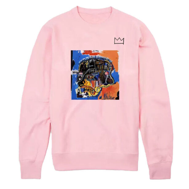 Basquiat Art Pink Urbancore Outfits Unisex Sweatshirt 1