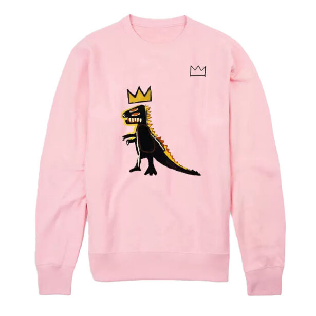 Basquiat Artwork Pink Urbancore Outfits Unisex Sweatshirt 1