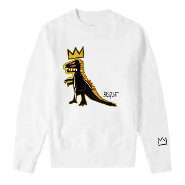 Basquiat Artwork White Urbancore Outfits Unisex Sweatshirt 1