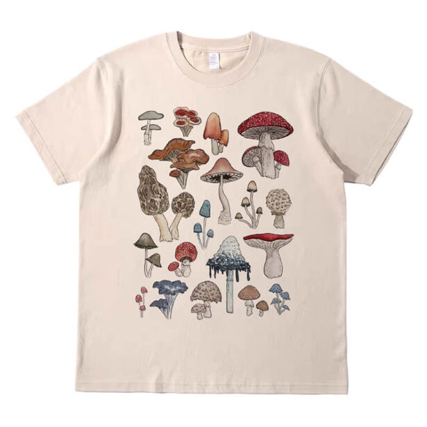 Collection of Mushrooms Plant Mom Unisex T Shirt 1
