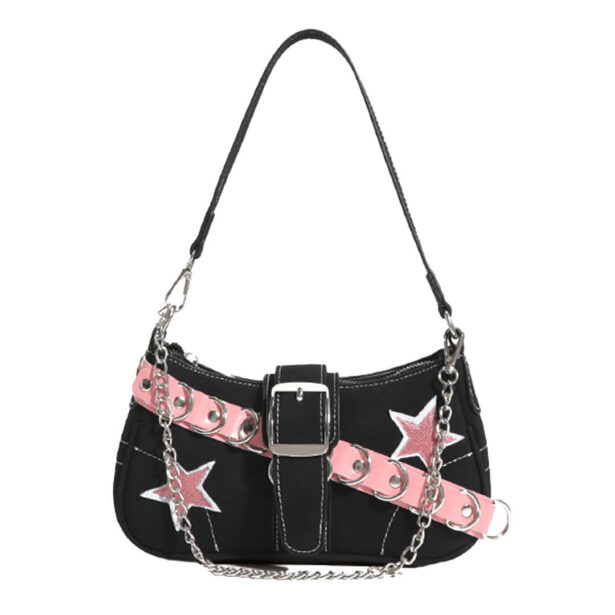 Cute Mini Shoulder Bag With Patches Y2K Aesthetic 1