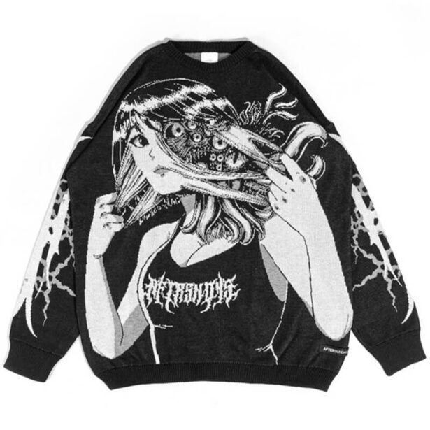 Forgotten God Void Anime Girl Sweater Unisex Alt Animecore 1