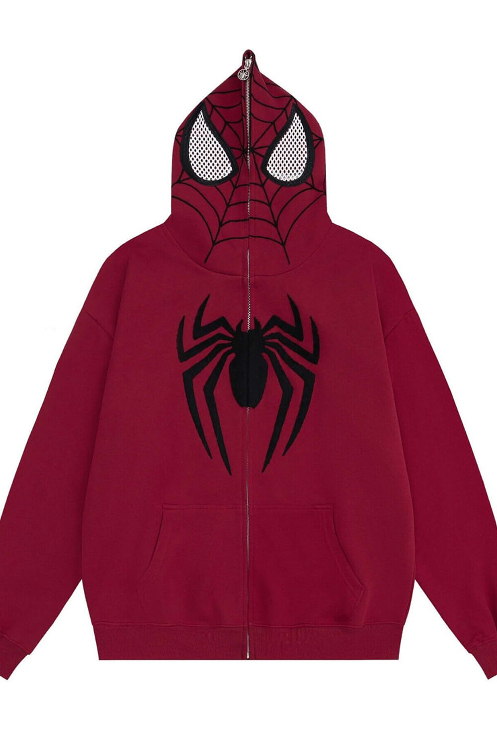 Full Head Mask Zip Up Spider-Man Hoodie Unisex Altcore Geek