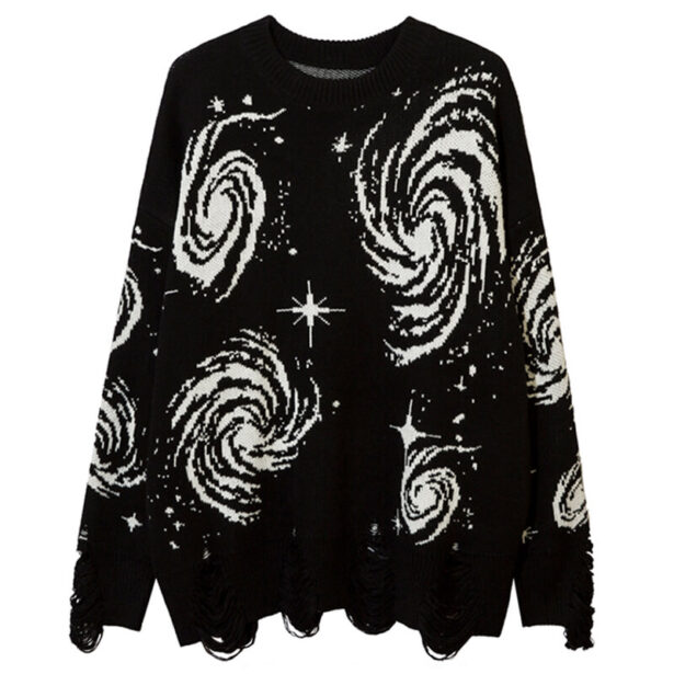 Galaxy Vortex Universe Sweater Unisex Spacecore Aesthetic 1