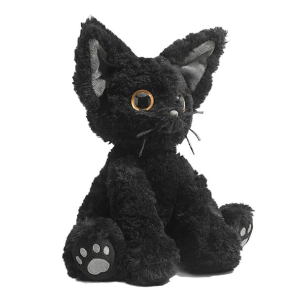 German Rex Black Curly Cat Plush Toy Cute Aesthetic Gift 1