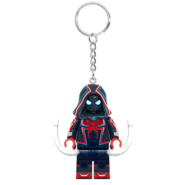 Lego Spider Man Miles Morales Minifigure Keychain Pendant 1
