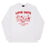 Love Hate Long Sleeve Shirt Unisex Weird Indie Aesthetic 1