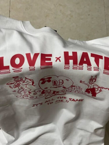 Love & Hate Long Sleeve Shirt Unisex Weird Indie Aesthetic photo review