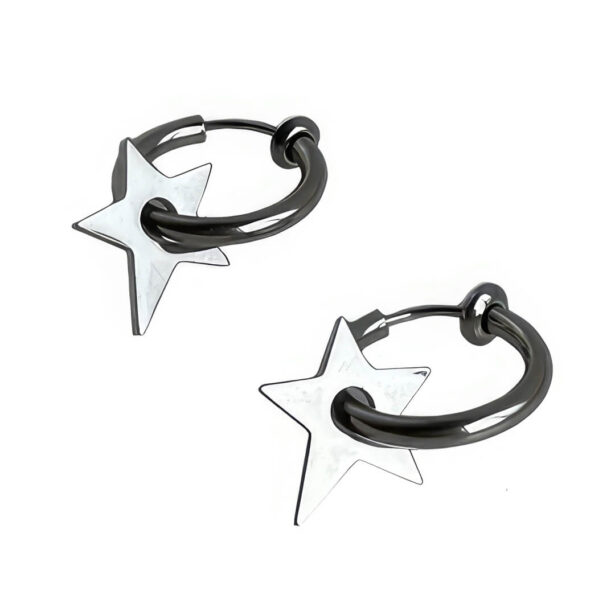 Opiumcore Piercing Earrings Unisex Pentagram Pendant 1