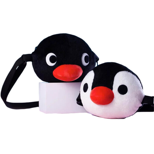 Pingu and Pinga Face Crossbody Bag Kidcore Fanny Pack 1