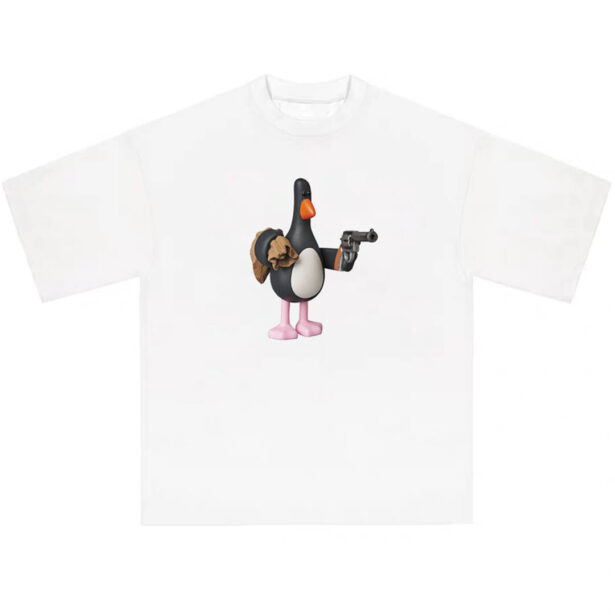 Quackcore Penguin Bank Robber T Shirt Unisex 1