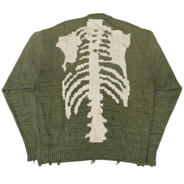 Skeleton Rib Cage Ripped Sweater Dark Grunge Aesthetic 1