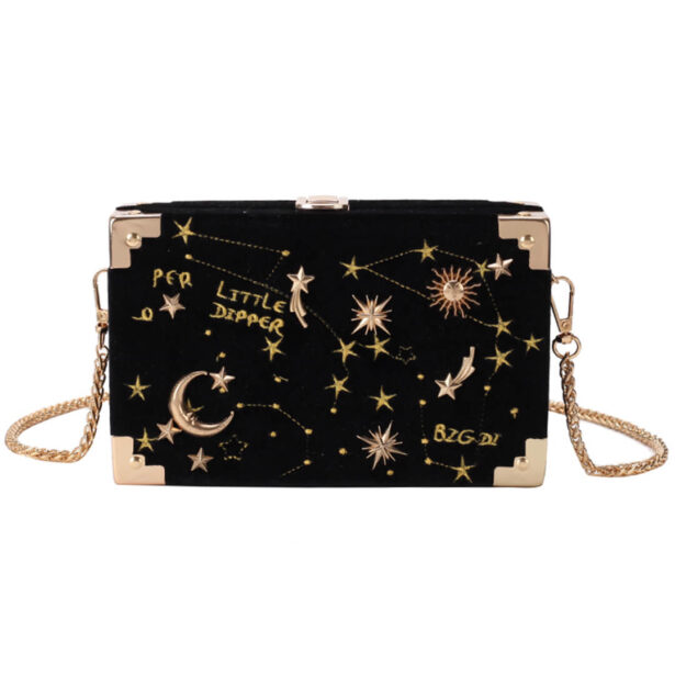 Velvet Starry Sky Rivet Crossbody Bag 1