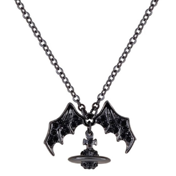 Vivienne Westwood Bat Wing Orb Necklace Dark Fashion 1