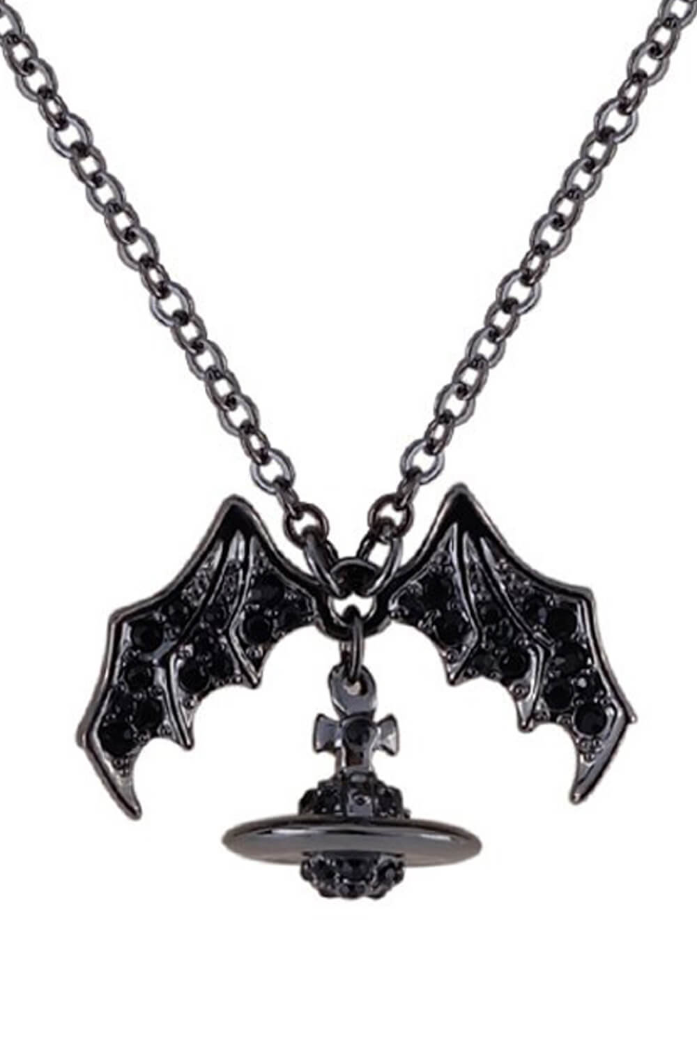 Vivienne Westwood Bat Wing Orb Necklace Dark Fashion