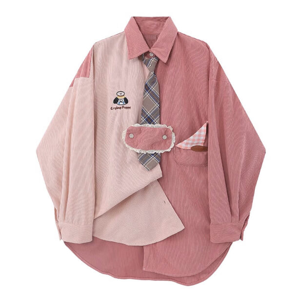 Women Shirt With Tie Soft Girl Aesthetic 1