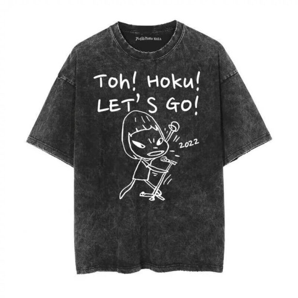 Yoshitomo Nara Lets Go HOKU Washed Batik Unisex T Shirt 1