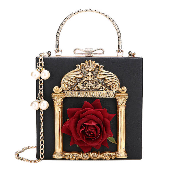 Baroque Frame Flower and Angel Handbag Coquette Aesthetic 2