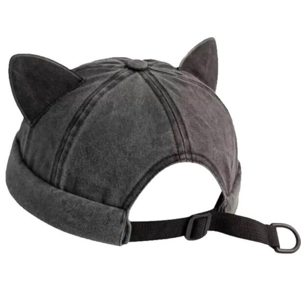 Cat Ears Round Skategirl Aesthetic Cap Hat 1