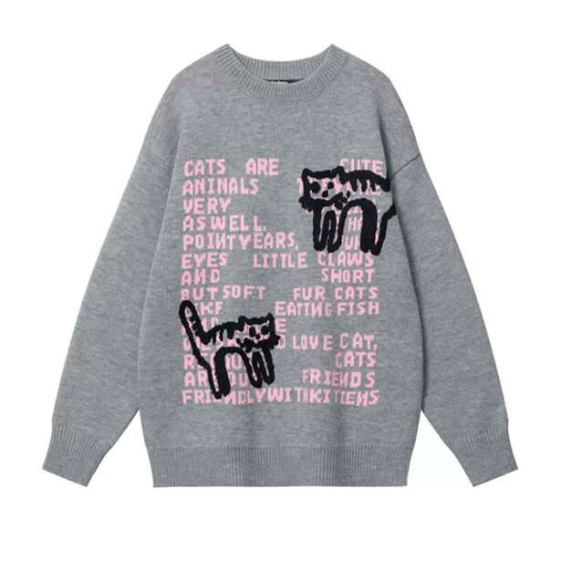 Cats Are Cute Animals Unisex Sweater Kidcore Aesthetic 1