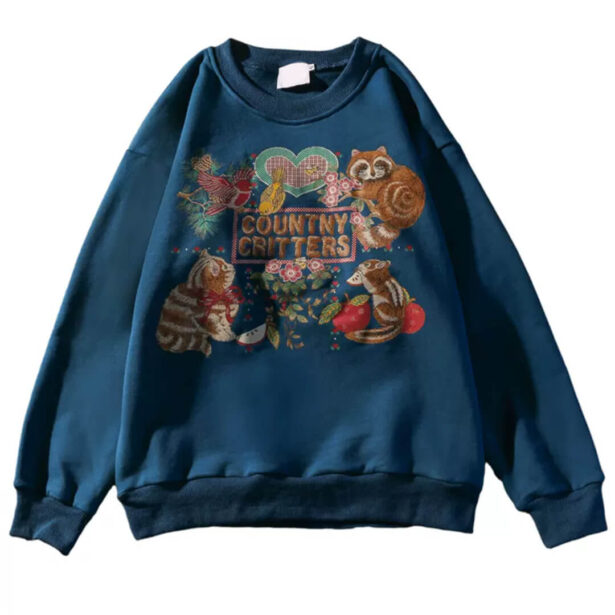 Country Critters Nature Plant Mom Aesthetic Women Sweatshirt 1