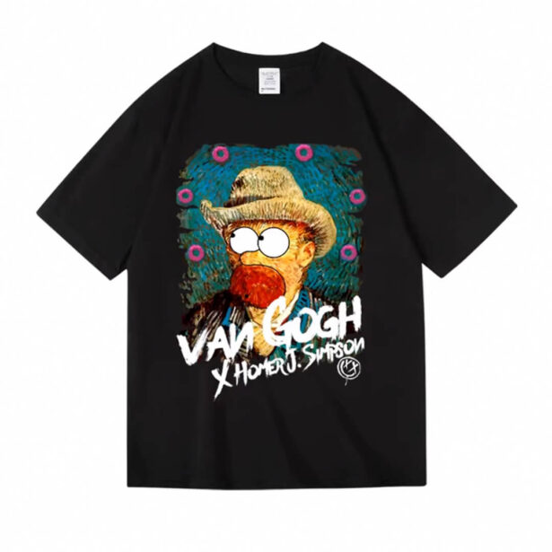 Donut Van Gogh Geek Aesthetic Unisex T Shirt 1