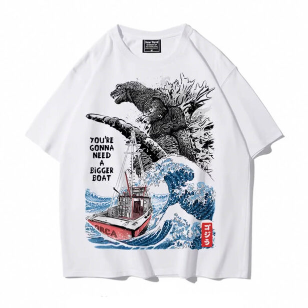 Godzilla Wave Geek Aesthetic Unisex T Shirt 1
