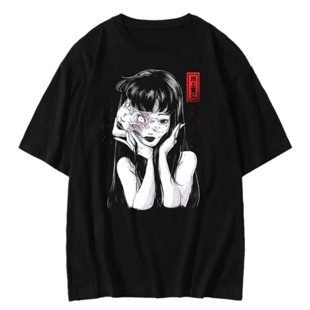 Kawakami Tomie Ito Junji Unisex T shirt Animecore Aesthetic 1